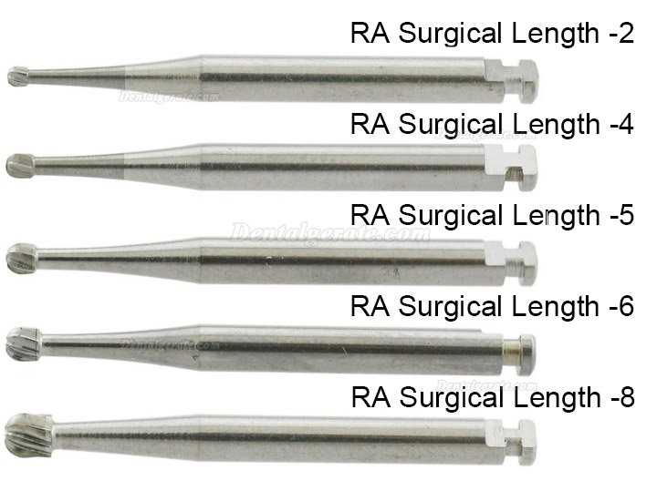 10 St&uuml;ck WaveDental RA SURG Winkelst&uuml;ck-Schaft Hartmetallbohrer Zahnmedizin 2 4 5 6 8# Runden Zahnbohrer